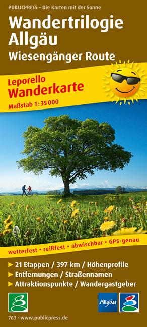 Produktbild Wanderkarte Wandertrilogie Allgäu - Wiesengänger 1 : 35 000 35000