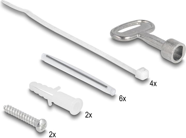 Produktbild Delock LWL Verteilerbox für Innen- und Aussenbereich IP65 wasserfest abschliessbar 6 Port weiss (Spleissbox)