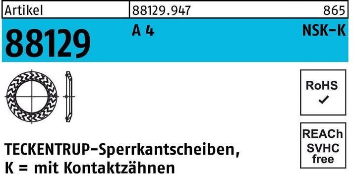Produktbild Teckentrup Sperrkantscheibe R 88129 NSK-K 4 A 4