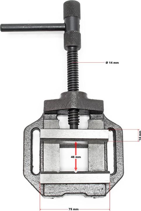 Produktbild Wiltec Maschinenschraubstock 75mm Schraubstock Werkstatt Bohrmaschinenschraubstock (75 mm)