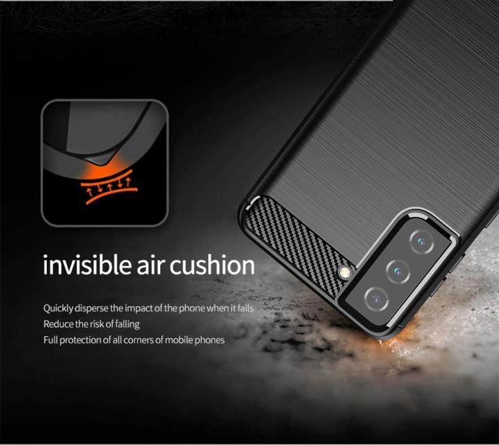 Produktbild Cadorabo TPU Ultra Slim carbon edelstahl Kombi Cover (Samsung Galaxy S21+)