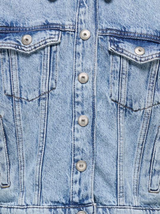Produktbild Only Kapuze mit Kordelzug Ärmelbündchen mit Knopf Tief angesetzte Schulter Jacke Jeansjacke (158)