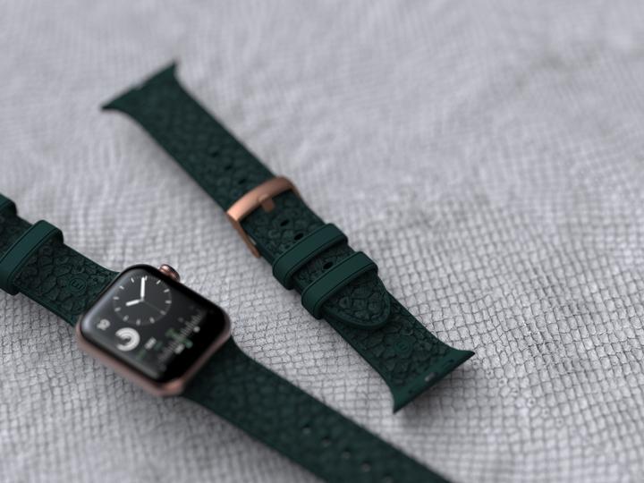 Actual product image Njord Jord Watch Strap For (40 mm, 41 mm, Vegan salmon leather, Silicone, Vegan Leather)