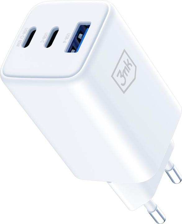 Actual product image 3MK Ładowarka sieciowa Hyper GaN Charger 65W 1xUSB-A 2xUSB-C PD QC4+ biały (65 W)