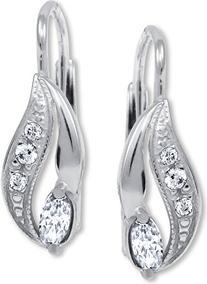 Brilio Beautiful white gold earrings with zircons 239 001 00577 07