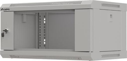 Produktbild Lanberg Wandmontage 19 4HE 540X350 grauer Rackschrank mit Glastür (flat pack) (10.86 HE, 19 Zoll Rack)