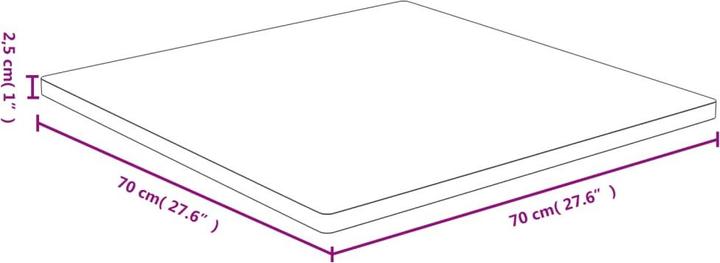 Produktbild VidaXL Douglas (70 x 70 x 2.5 cm)