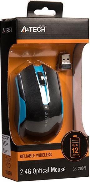 Image du produit A4Tech Souris A4 TECH V-TRACK G3-200N-1 A4TMYS46037 (optique, 1000 DPI, couleur noire) (Filaire)