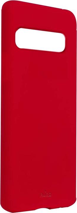 Produktbild Puro Icon Silikon Handyhülle mit Mikrofaser Innenfutter für Samsung Galaxy S10 6.1+, Rot (Samsung Galaxy S10+)