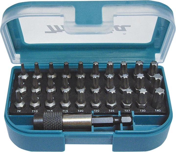 Actual product image Makita P-73352 Bit-Set 31 parts indoor TORX (Hexagon socket TX M20, Hexagon socket TX M7, Hexagon socket TX M25, Hexagon socket TX M9, Hexagon socket TX M15, Hexagon socket TX M30, Hexagon socket TX M27, Hexagon socket TX M10, Hexagon socket TX M40, Hexagon socket TX M8)