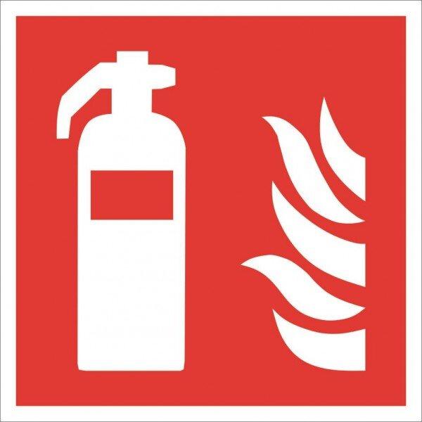 Produktbild Everglow Rettungszeichen Schild Feuerlöscher ASR A1.3 ISO 7010-F001 20x20cm Alu
