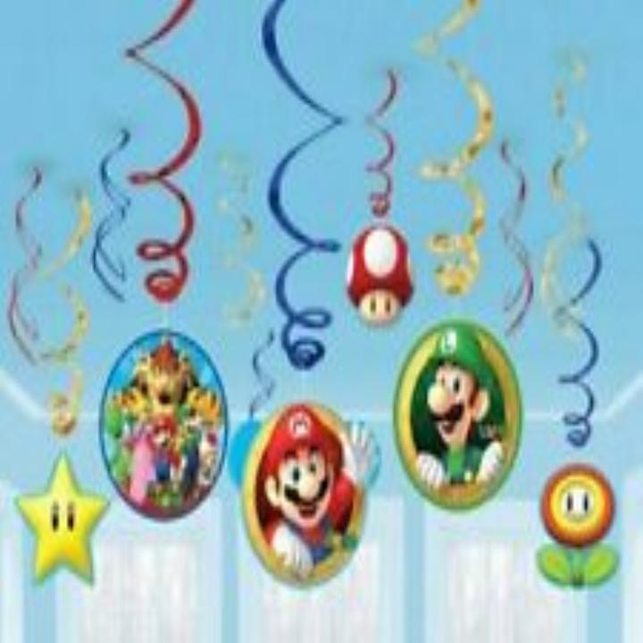 Produktbild Amscan Décoration suspendues Super Mario Bross (12pcs)