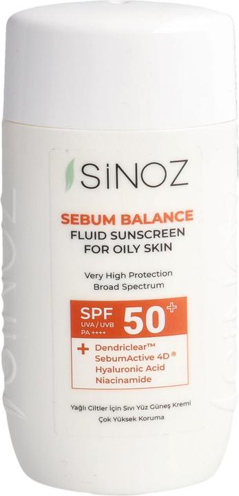 Sinoz Liquid Sunscreen for Oily Skin (Sonnencreme, SPF 50+, 50 ml)