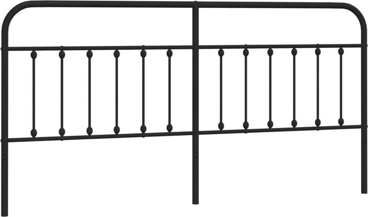 Image du produit VidaXL Kopfteil Metall Schwarz 200 cm, Farbe: Schwarz, Material (206 x 3 x 100 cm)