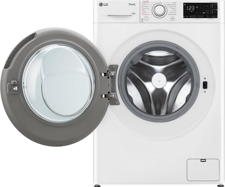 Image du produit LG F4R3710NSWW Lave-linge 10 kg AI DD, Classe A-10%, 1400 tr/min, Auto-dosage, Wi-Fi (10 kg, Gauche)