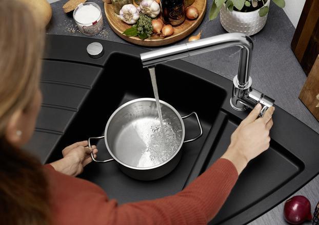 Produktbild Blanco Zia 9 E (Aufsatzspülbecken, 93 cm, 51 cm)
