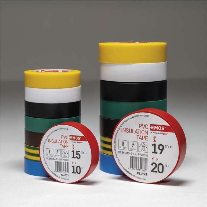 Produktbild Emos Isolierband PVC 19mm/20m weiss, 10 Stk. (19 mm)