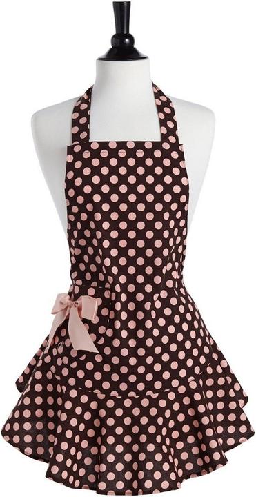 Image du produit Jessie Steele Tablier brun à pois roses