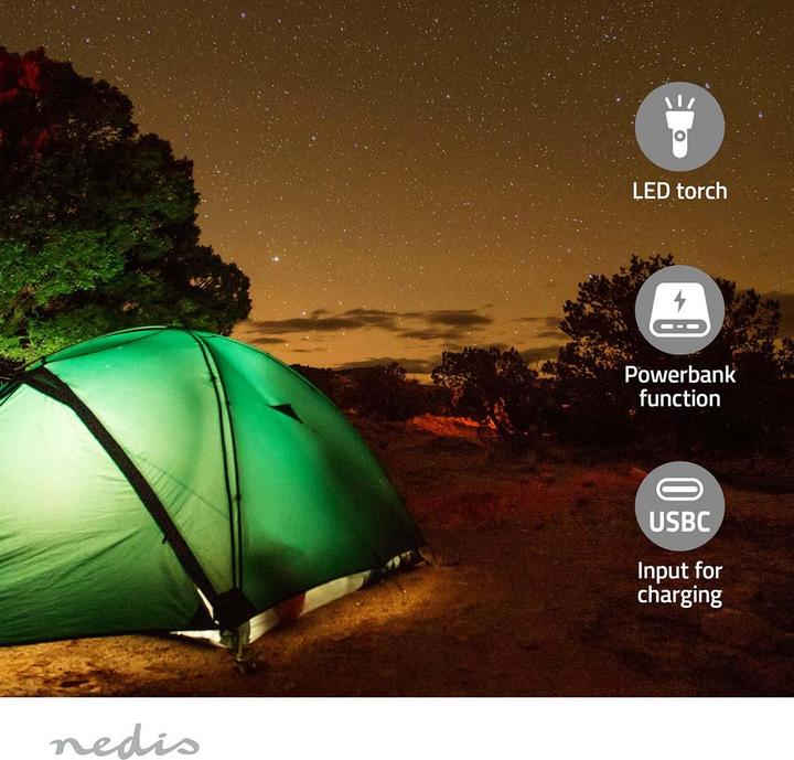 Productafbeelding Nedis Noodradio | Draagbare versie | DAB+ / FM | Werkt op batterijen / Handzwengel / Zonne-energie (DAB+, FM)