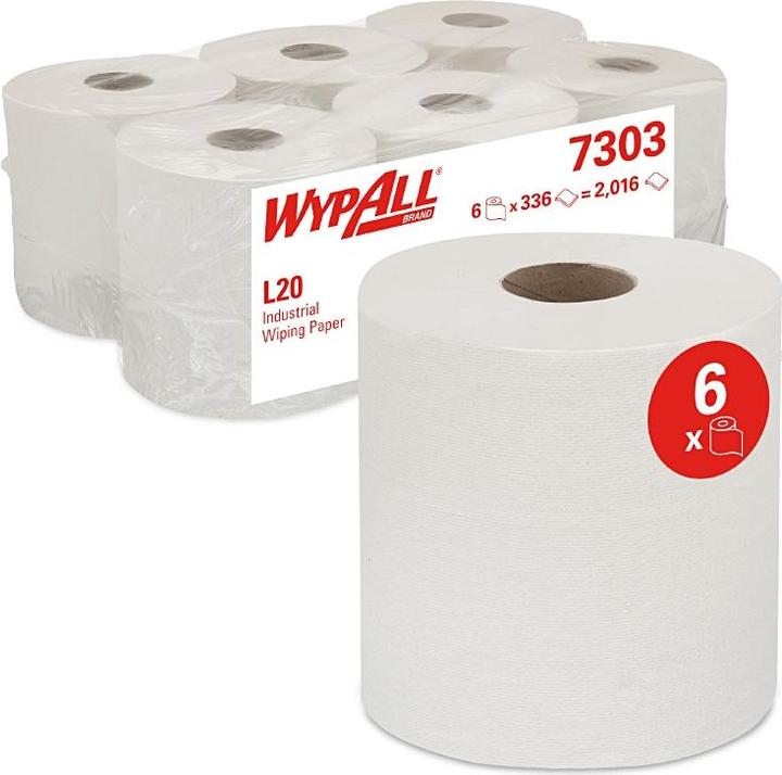 Immagine prodotto Wypall Panni per pulire L20 Airflex a 2 strati bianco 6 rotoli (6 x)