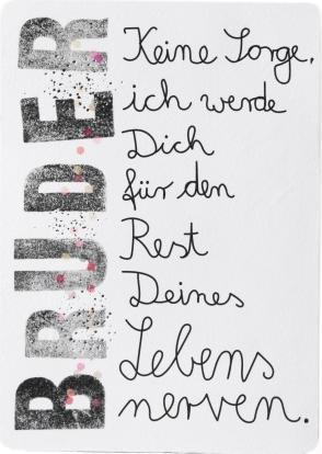 Actual product image Good Old Friends Family Postcards "Bruder" von