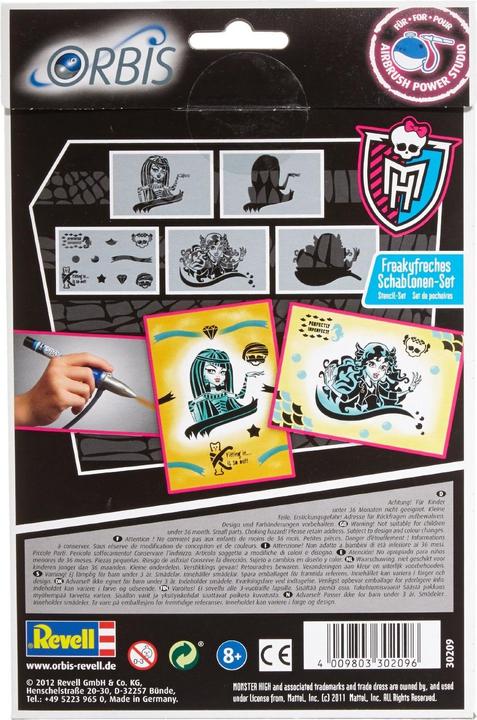 Actual product image Revell Monster High III Stencil Set