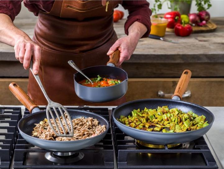 Actual product image Greenpan Mayflower Pro 9-delige Pannenset met keramische antikleeflaag (Pan set + pot set, Aluminium)
