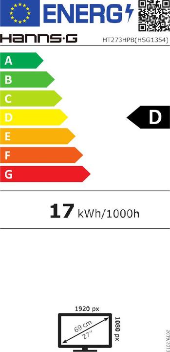 Energie-Label Hannspree HT273HPB (1920 x 1080 Pixel, 27")