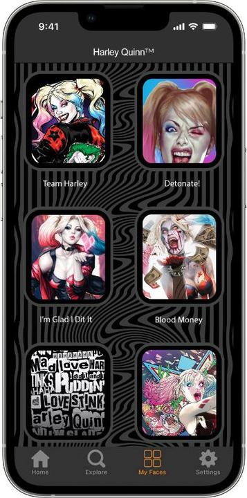 Produktbild Moby Fox Armband Smartwatch Harley Quinn Mad Love 22 mm (22 mm, Silikon, Edelstahl)