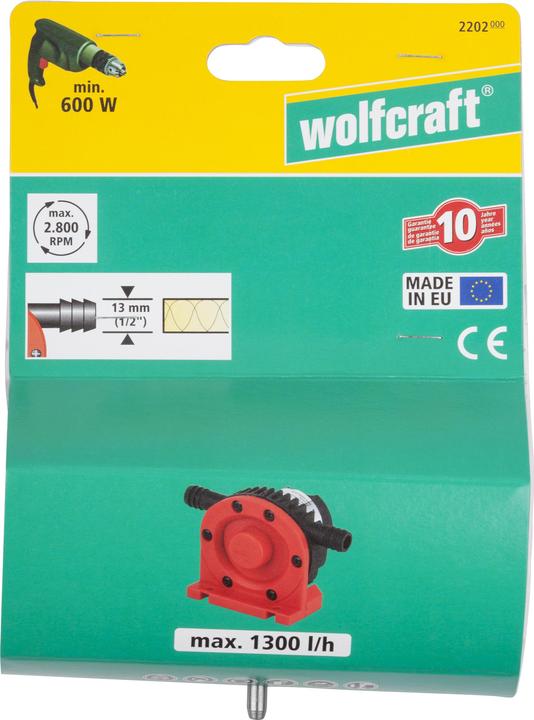 Image du produit wolfcraft wolfcraft 1 Pumpe Kunststoffgehäuse 1300 l/h S=6mm (Pompe de jardin)