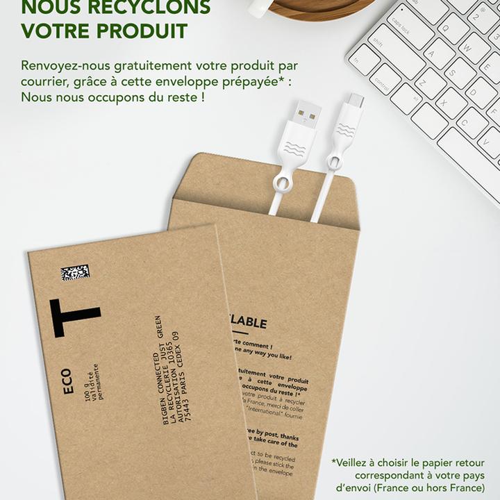 Produktbild Bigben ECO Cable USB A-Micro 2m White (2 m, USB 2.0)