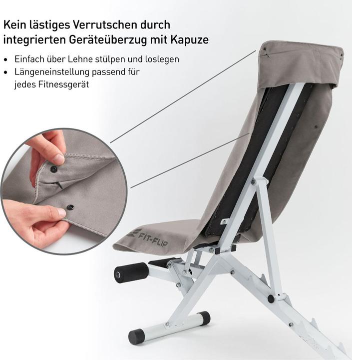 Immagine prodotto Fit-Flip Fitnesshandtuch Mikrofaser mit Reissverschlusstasche 130x48cm (130 x 48 cm)
