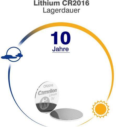 Produktbild Camelion Lithium CR2016 (5 Stk., CR2016, 75 mAh)