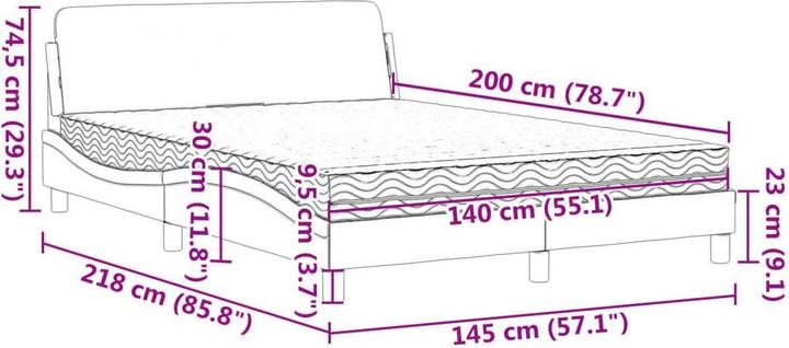 Produktbild VidaXL Khloe (140 x 200 cm)