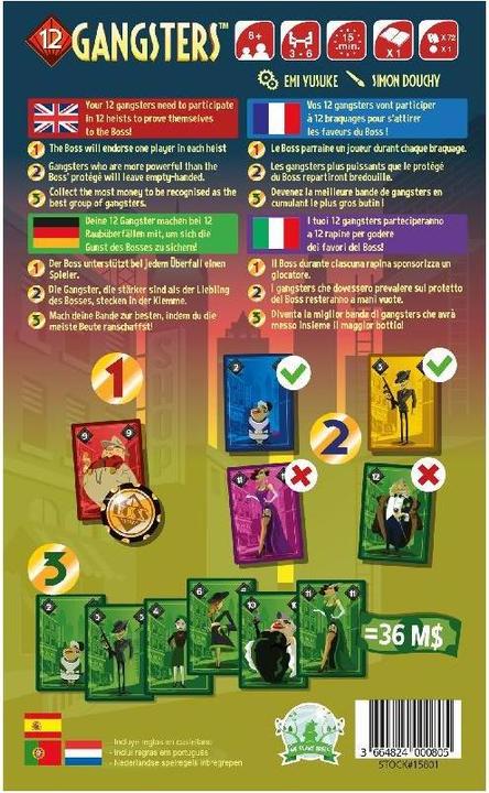 Image du produit Blue Orange BLOD0094 - 12 Gangsters - Jeu de cartes, pour 3-6 joueurs, dès 8 ans (Allemand)