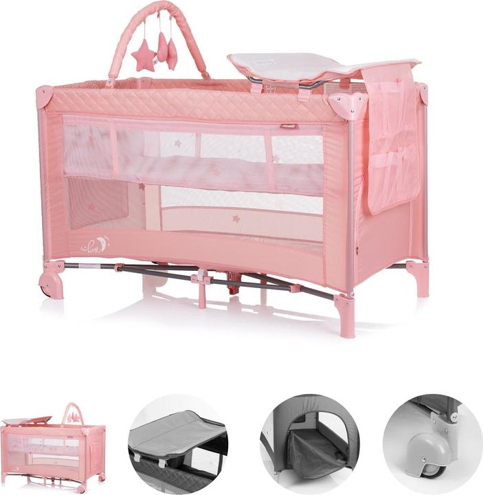 Actual product image Chipolino Travel cot Luna 2 levels