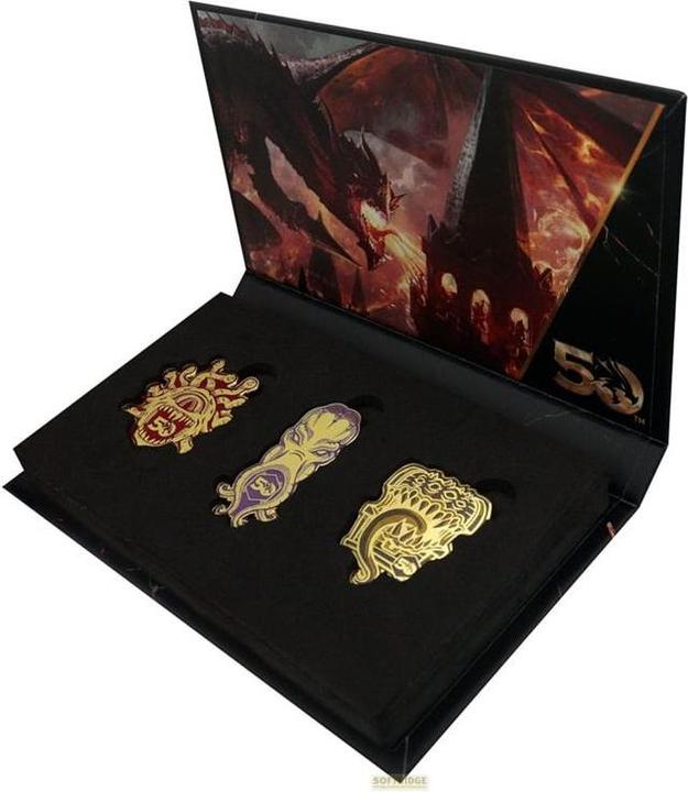 Actual product image Fanattik Dungeons & Dragons pin badge set of 3 50th Anniversary pins