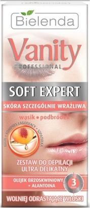 Actual product image Bielenda Vanity Professional Soft Expert Face Depilation Kit Ultra Delicate Cream 15Ml + Compress (15 ml)