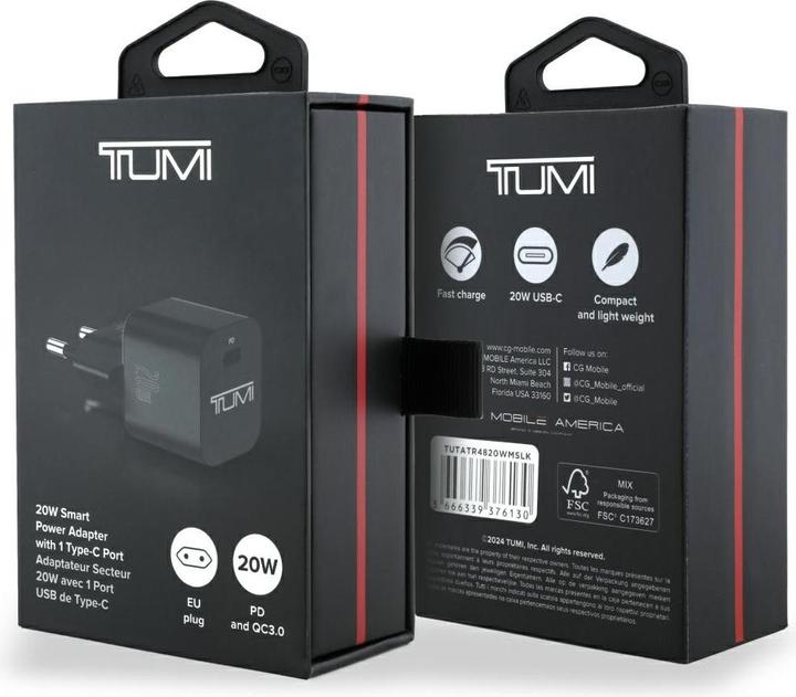 Actual product image Tumi Network Charger Smart Power 20W USB-C black (20 W)