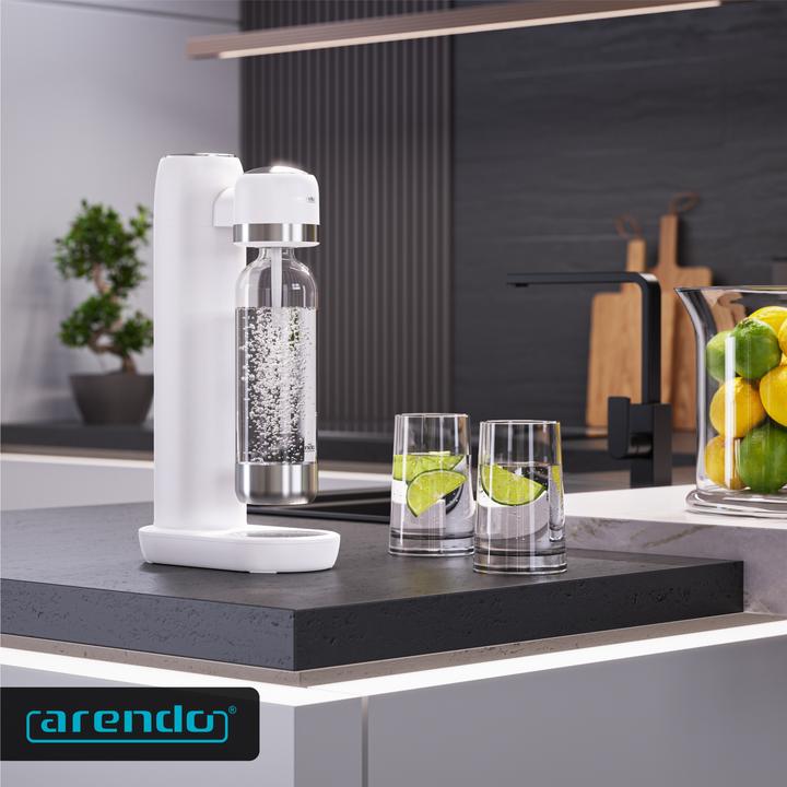 Actual product image Arendo Wassersprudler Soda Streamer + 3x 1000ml Flasche, Soda Maker mit Wasserflaschen für 60l CO2 Zylinder