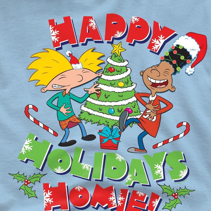 Immagine prodotto Hey Arnold! Happy Holidays Homie! TShirt weihnachtliches Design (XL)