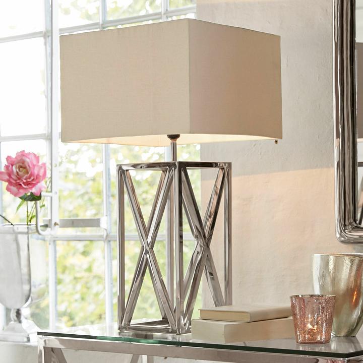 Produktbild Loberon Tischlampe Foix creme/silber (E27)