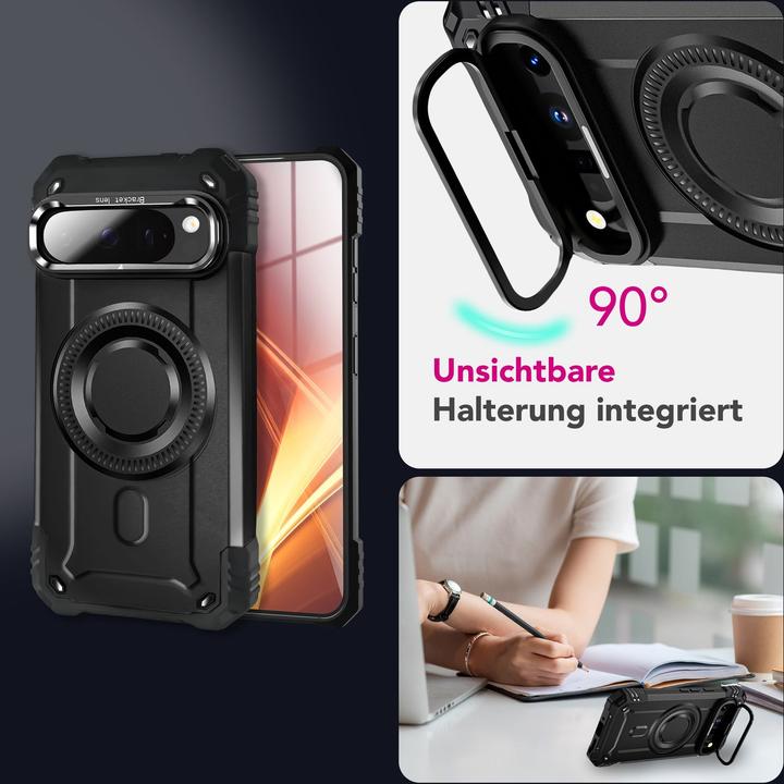 Image du produit Nalia Granite - Schlagfeste Panzer Hülle mit MagSafe & Kamera Standfuss - Military Cover (Google Pixel 9 Pro XL)