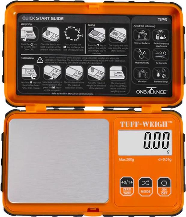 Actual product image OnBalance On Balance Tuff Wiegh Pocket Scale 200 x 0.01g Orange