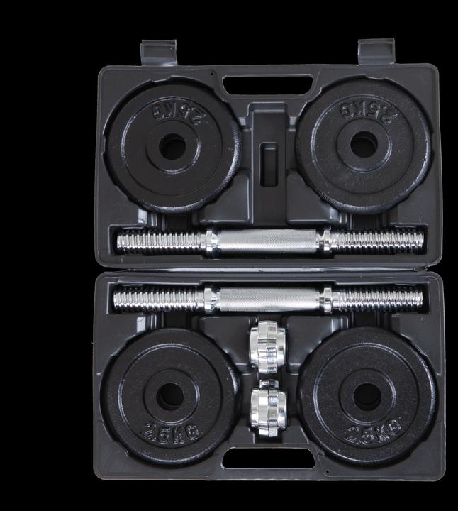 Actual product image Fitcom Dumbbell Set 2x 10 Kg (4 x 2.5 kg, 4 x 1.25 kg)