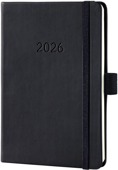 Sigel Wochenagenda Conceptum Liniert, 2026, Schwarz, 10,8 x 15,1cm (German, French, English, Dutch)