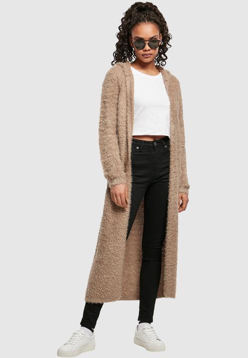 Actual product image Urban Classics Ladies Hooded Feather Cardigan (M)