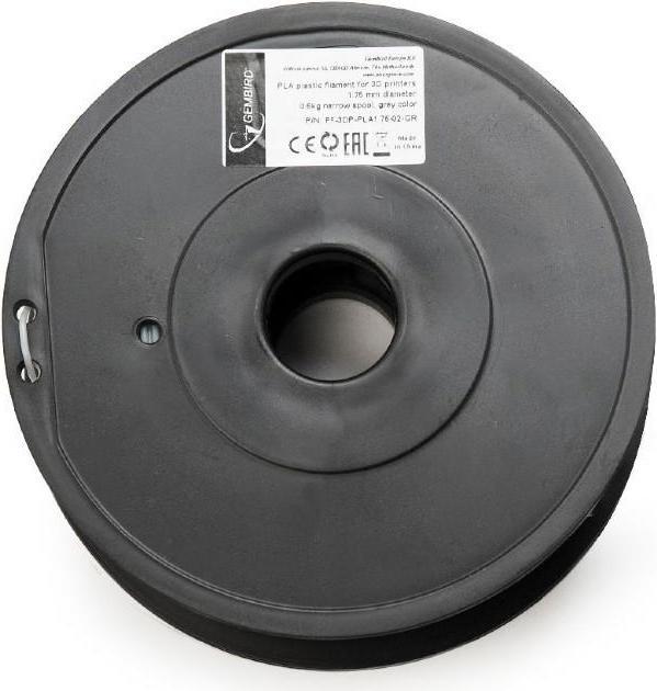 Produktbild Gembird 3DP-PLA+1.75-02-GR 3D-Druckmaterial Polyacticsäure (PLA) Grau 1 kg (PLA, 1.75 mm, 1097 g, Grau)