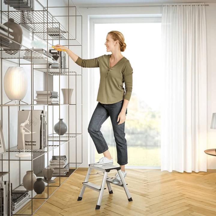 Actual product image Hailo D60 StandardLine, aluminium stepladder, 2x2 steps (Stile, 49 cm)