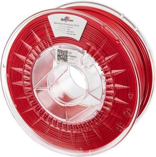 Actual product image Filament / PETG / BLOODY RED / 1.75 mm / 1 kg (PETG, 1.75 mm, 1000 g, Red)